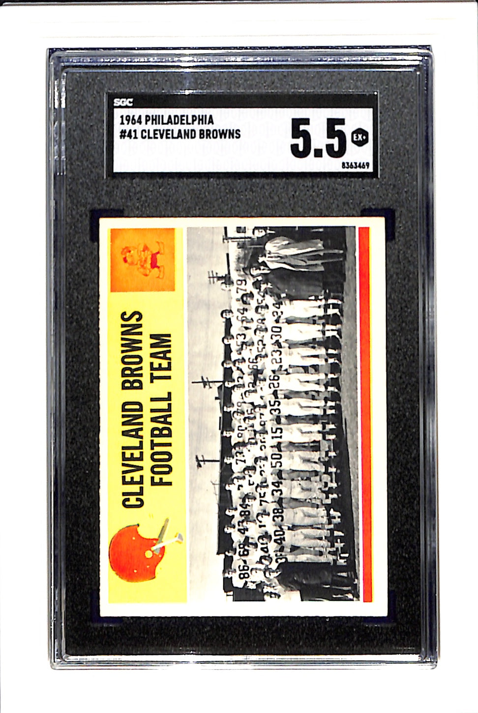 1964 Philadelphia #41 Cleveland Browns Jim Brown SGC 5.5 SN 8363469
