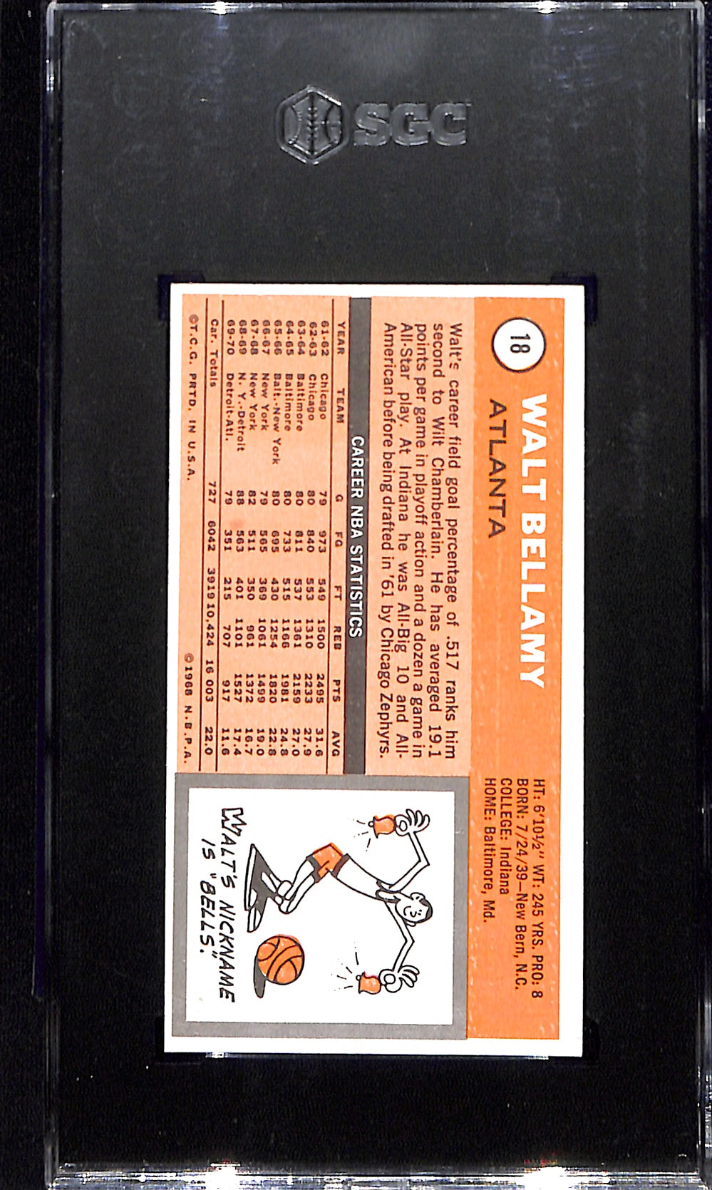 1970-71 #18 Walt Bellamy SGC 7