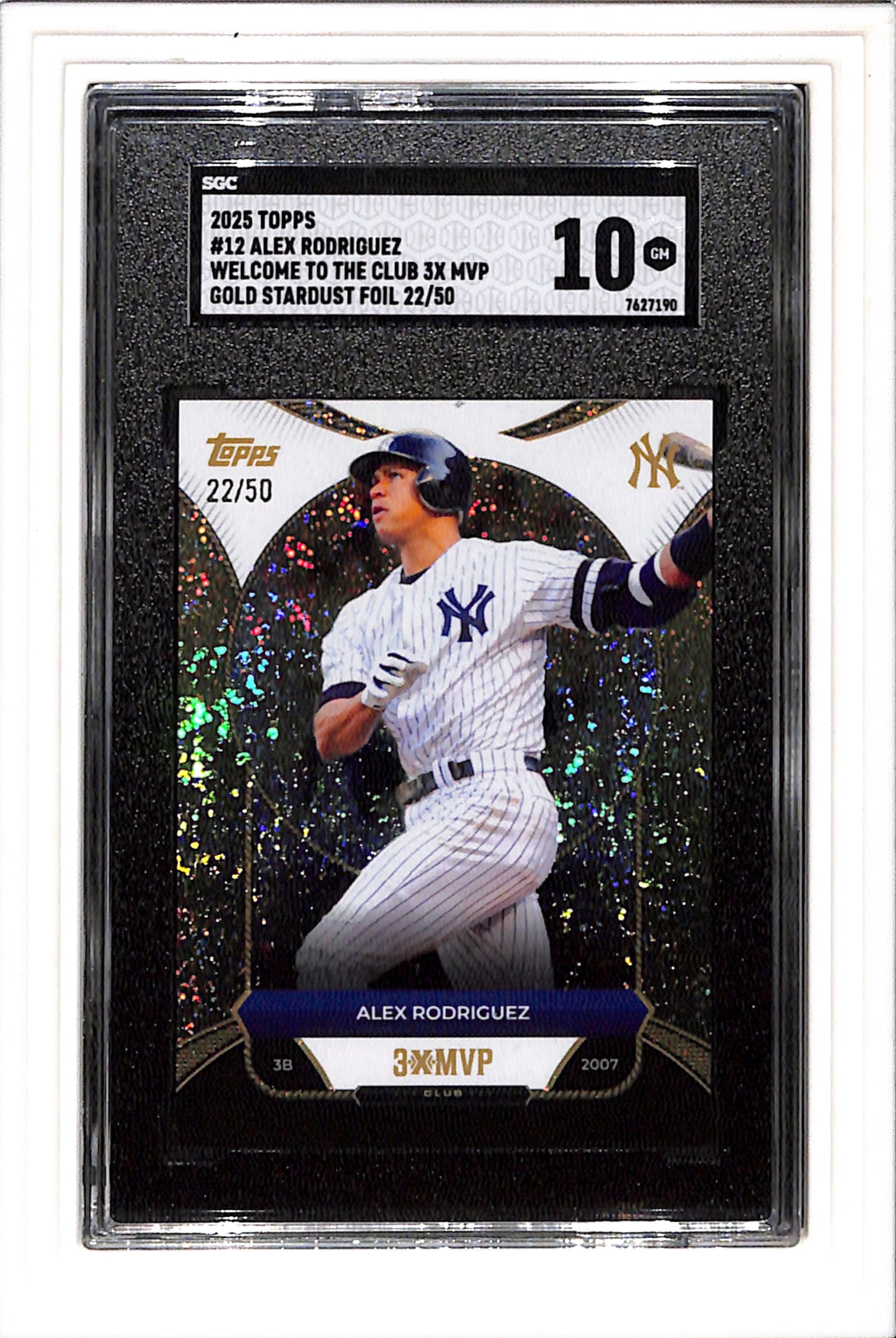 2025 Topps Welcome to the Club "3X MVP" Gold Alex Rodriguez 22/50
