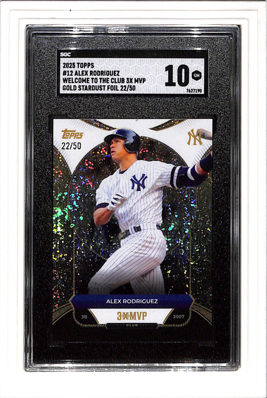 2025 Topps Welcome to the Club "3X MVP" Gold Alex Rodriguez 22/50