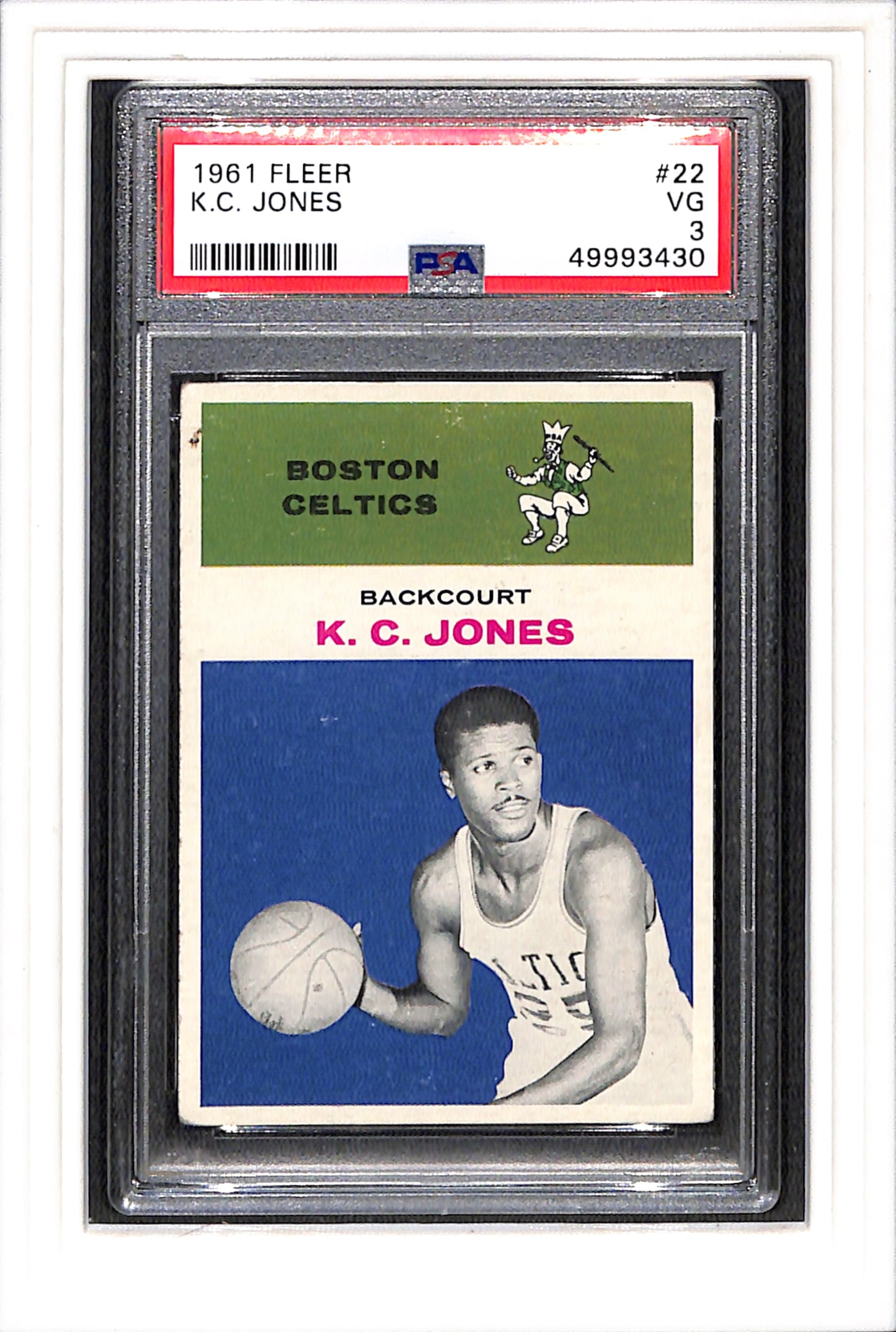 1961-62 Fleer #22 KC Jones PSA 3 SN 49993430