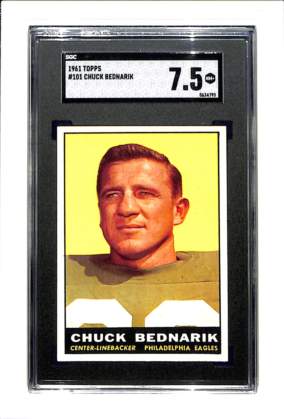 1961 Topps #101 Chuck Bednarik SGC 7.5