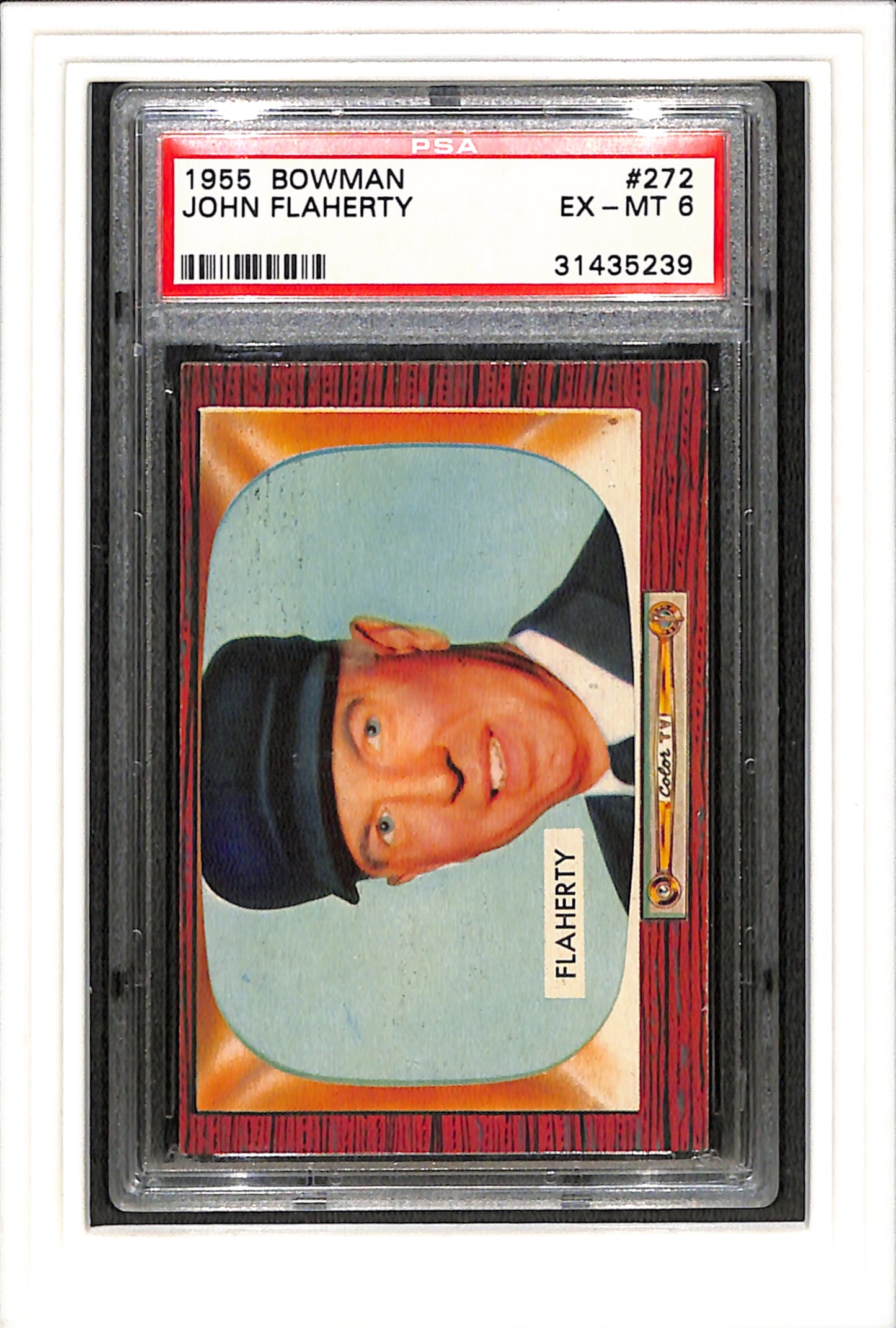 1955 Bowman #272 John Flaherty PSA 6 SN 31435239