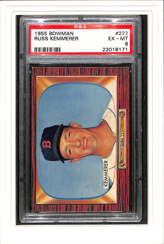 1955 Bowman #222 Russ Kemmerer PSA 6 SN 22018171