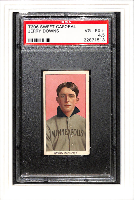 1909 T206 Jerry Downs Portrait Pink PSA 4.5 SN 22871513
