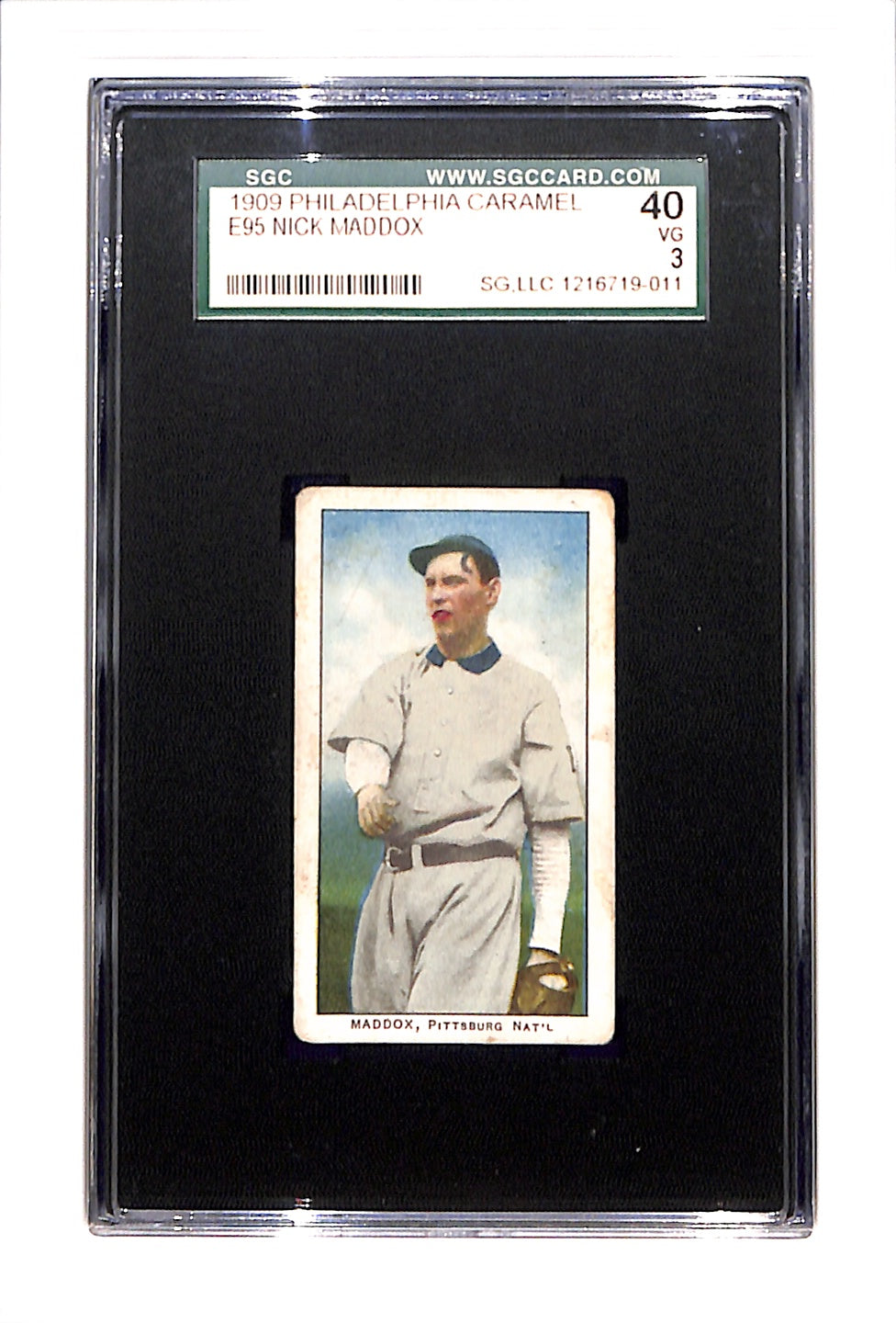 1909 E95 Philadelphia Caramel Nick Maddox SGC 3