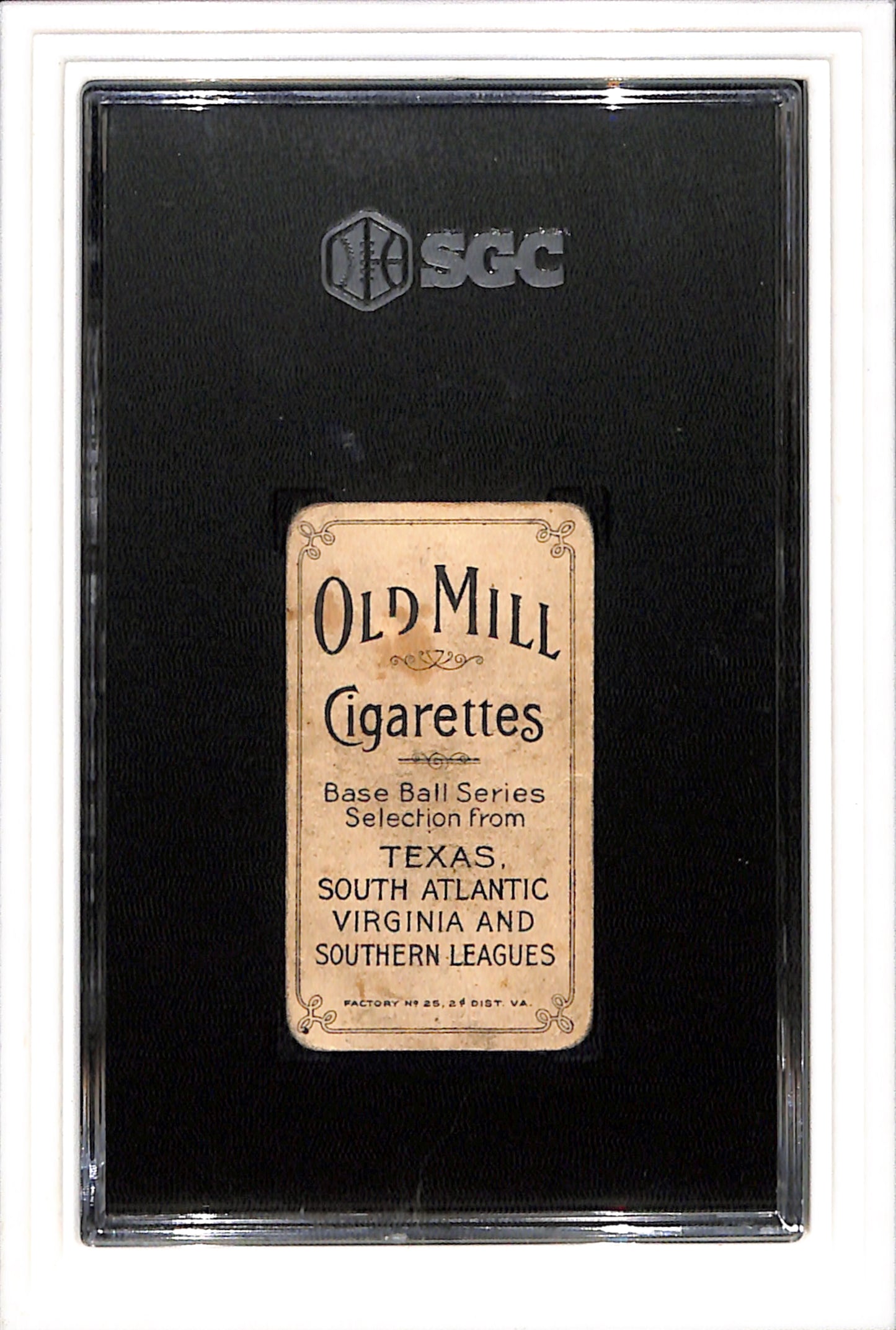 1909-11 T206 J Ross Helm Old Mill Southern League SGC 1 SN 6660095