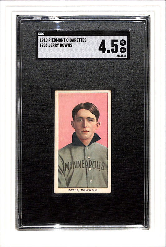 1910 T206 Jerry Downs Piedmont  SGC 4.5 SN 2363847