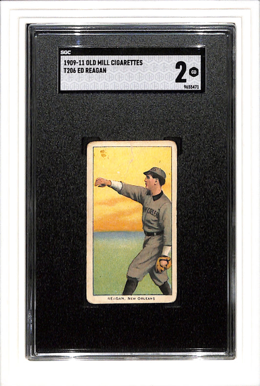 1909-1911 T206 Ed Reagan SL Old Mill SGC 2 SN 9655471