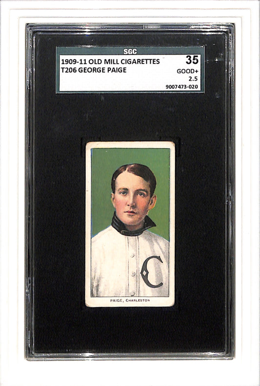 1909-1910 T206 George Paige SL OLD MILL SGC 2.5