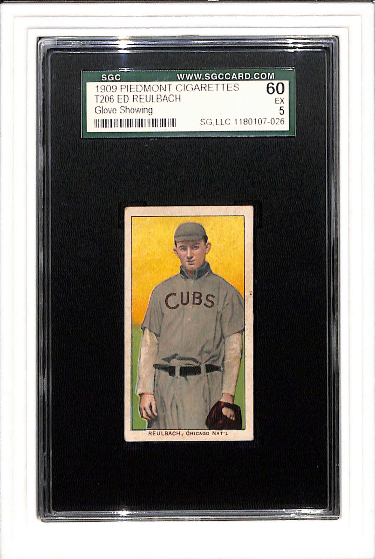 1909 T206 Ed Reulbach Glove Showing SGC 5
