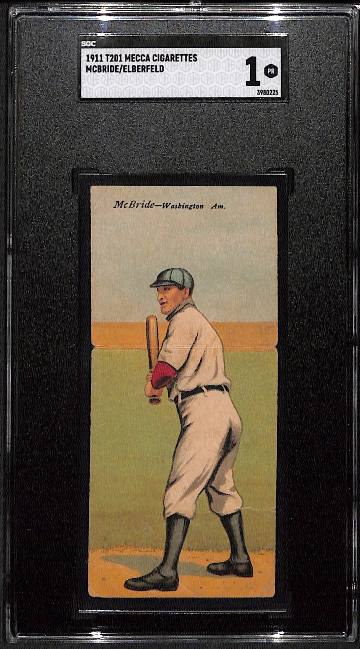 1911 T201 Mecca Double Folders Norman Elberfeld & George McBride SGC 1