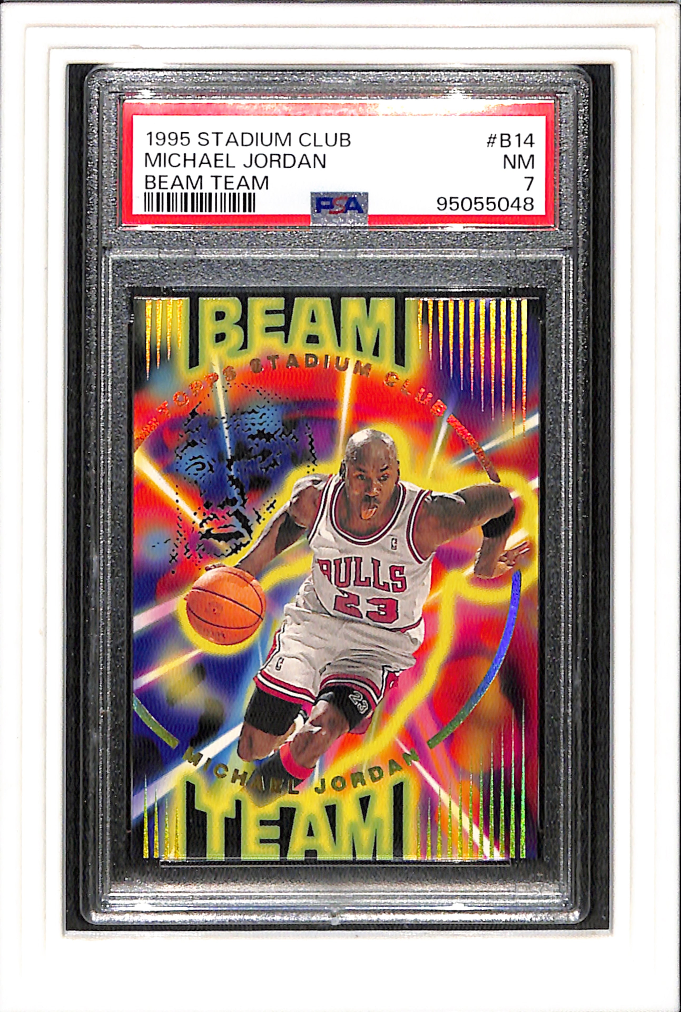 1995-96 Topps Stadium Club - Beam Team Michael Jordan #B14 PSA 7 SN 95 ...