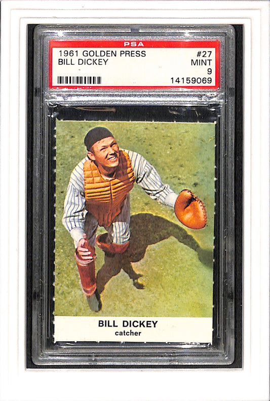 1961 Golden Press #27 Bill Dickey PSA 9 New York Yankees SN 14159069