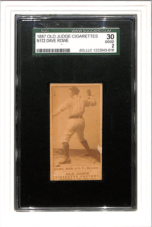 1889 N172 Old Judge Dave Rowe SGC 2 Denvers