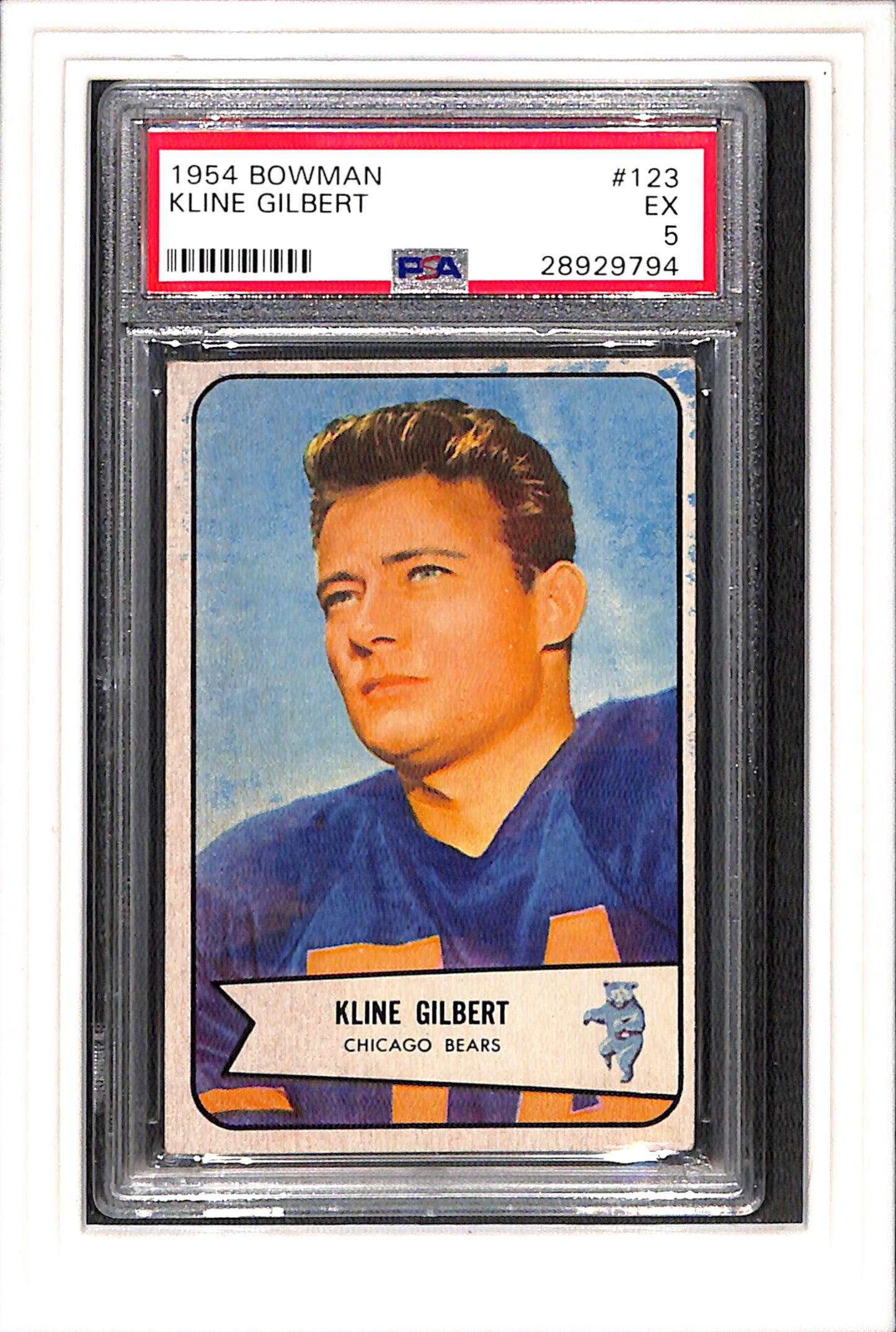1954 Bowman #123 Kline Gilbert PSA 5 SN 28929794