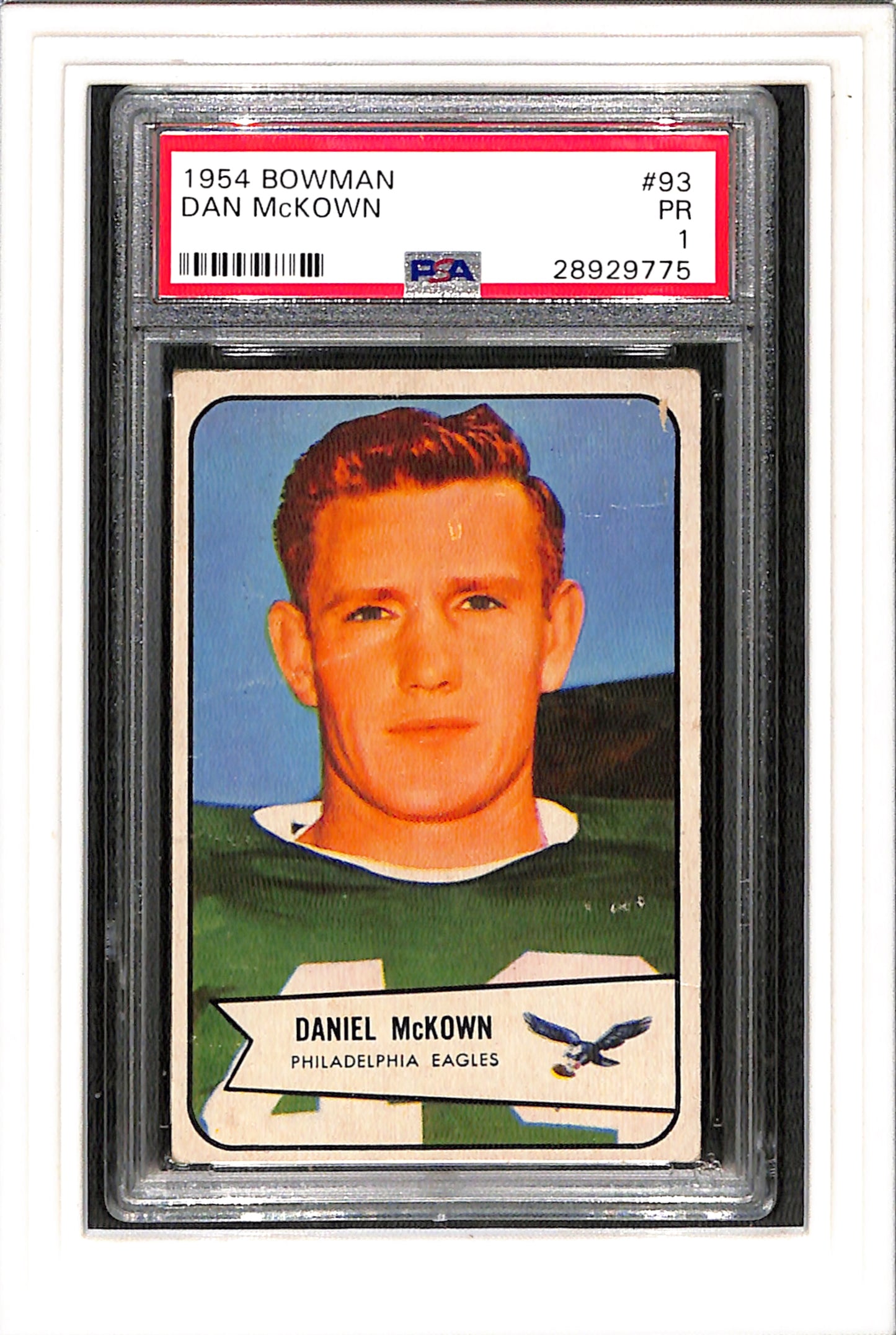 1954 Bowman #93 Dan McKown PSA 1 SN 28929775