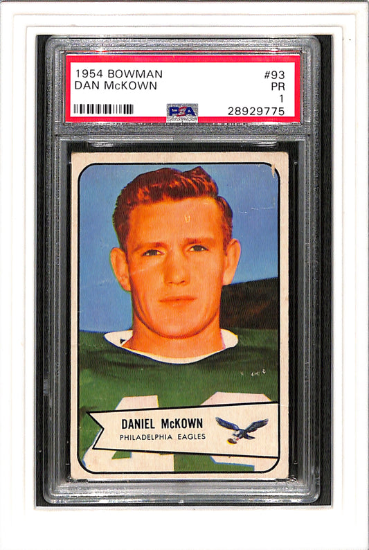 1954 Bowman #93 Dan McKown PSA 1 SN 28929775