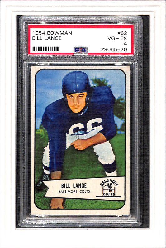 1954 Bowman #62 Bill Lange PSA 4 SN 29055670