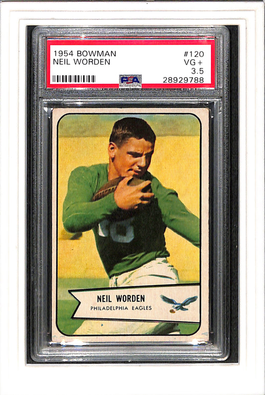 1954 Bowman #120 Neil Worden PSA 3.5 SN 28929788