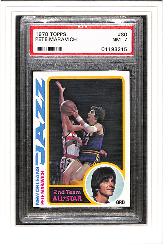 1978-79 Topps #80 Pete Maravich PSA 7 SN 01198215
