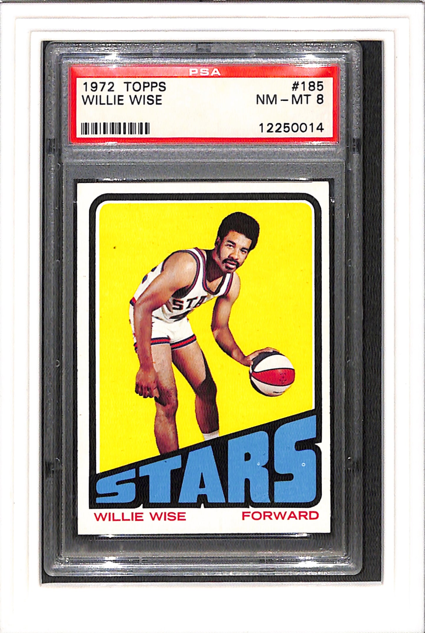 1972-73 Topps #185 Willie Wise PSA 8 SN 12250014
