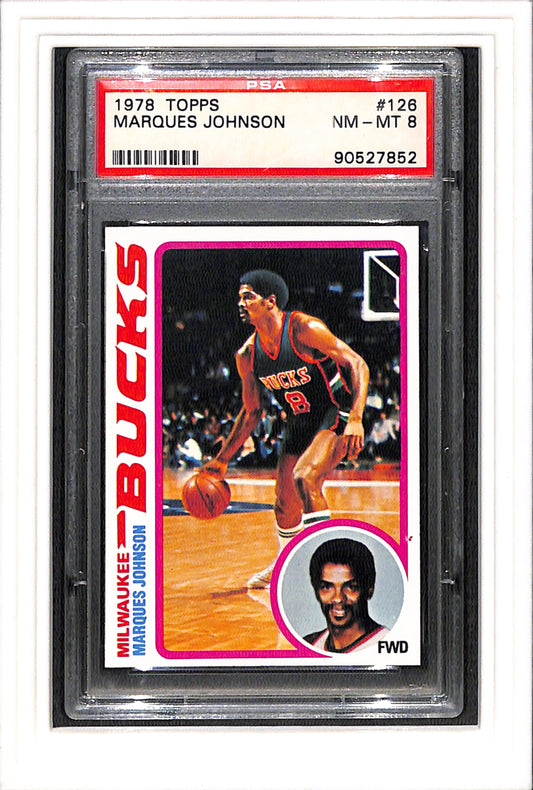 1978-79 Topps #126 Marques Johnson RC PSA 8 SN 90527852