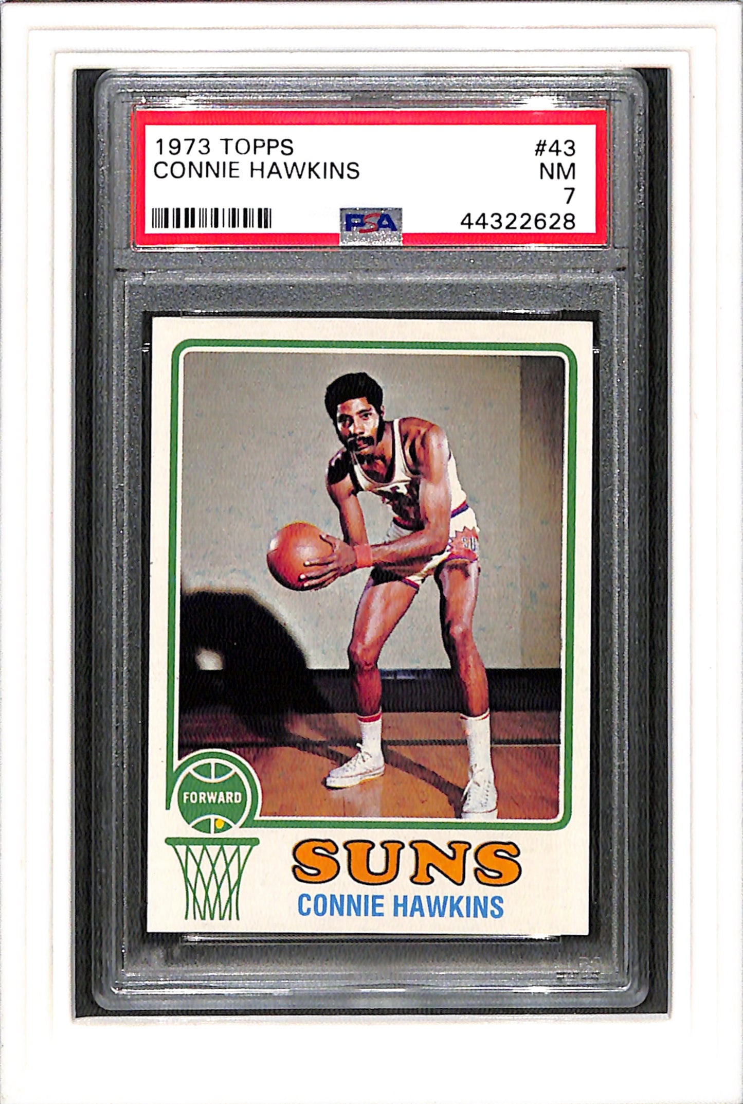 1973-74 Topps #43 Connie Hawkins PSA 7 SN 44322628