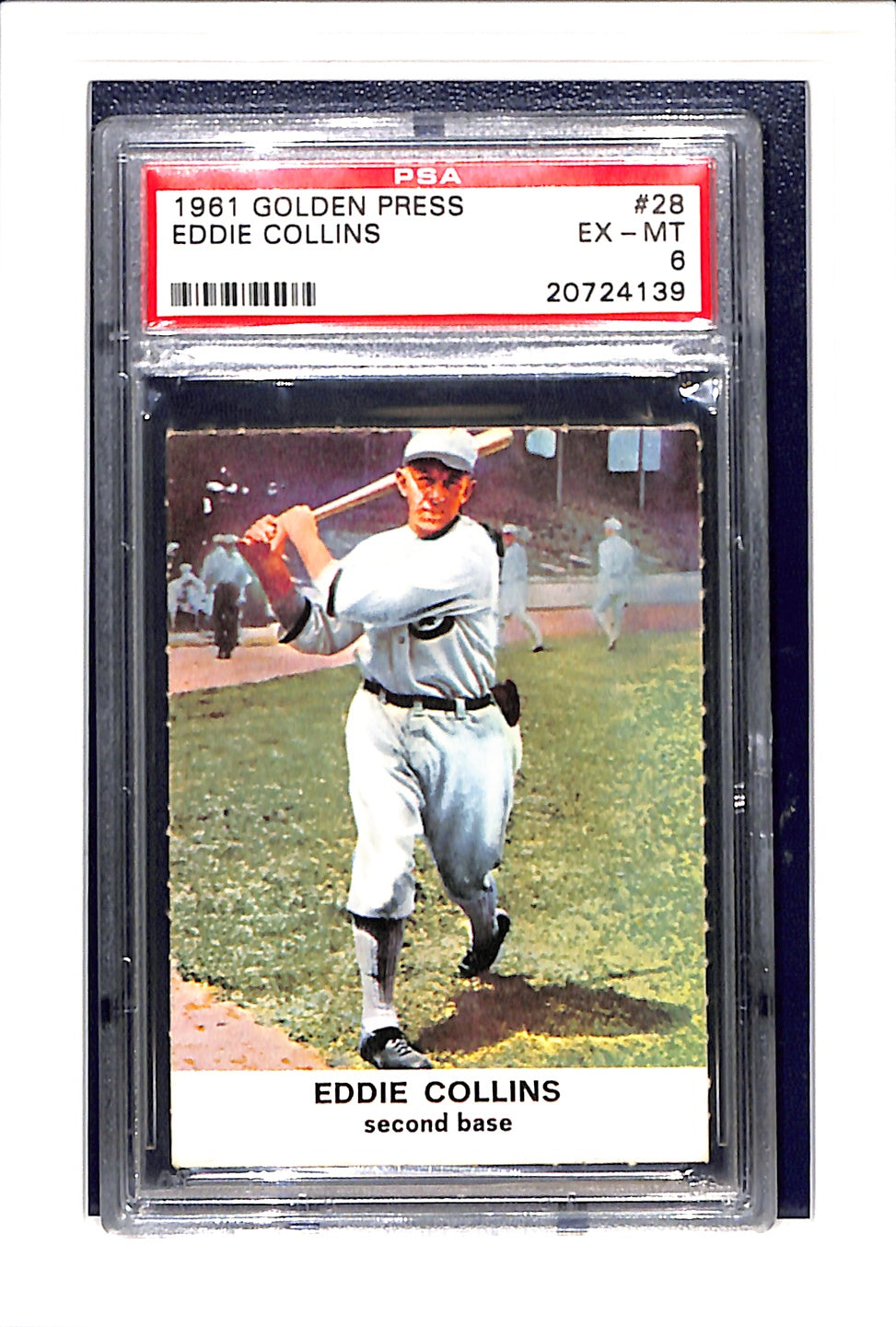 1961 Golden Press #28 Eddie Collins PSA 6 Philadelphia Athletics