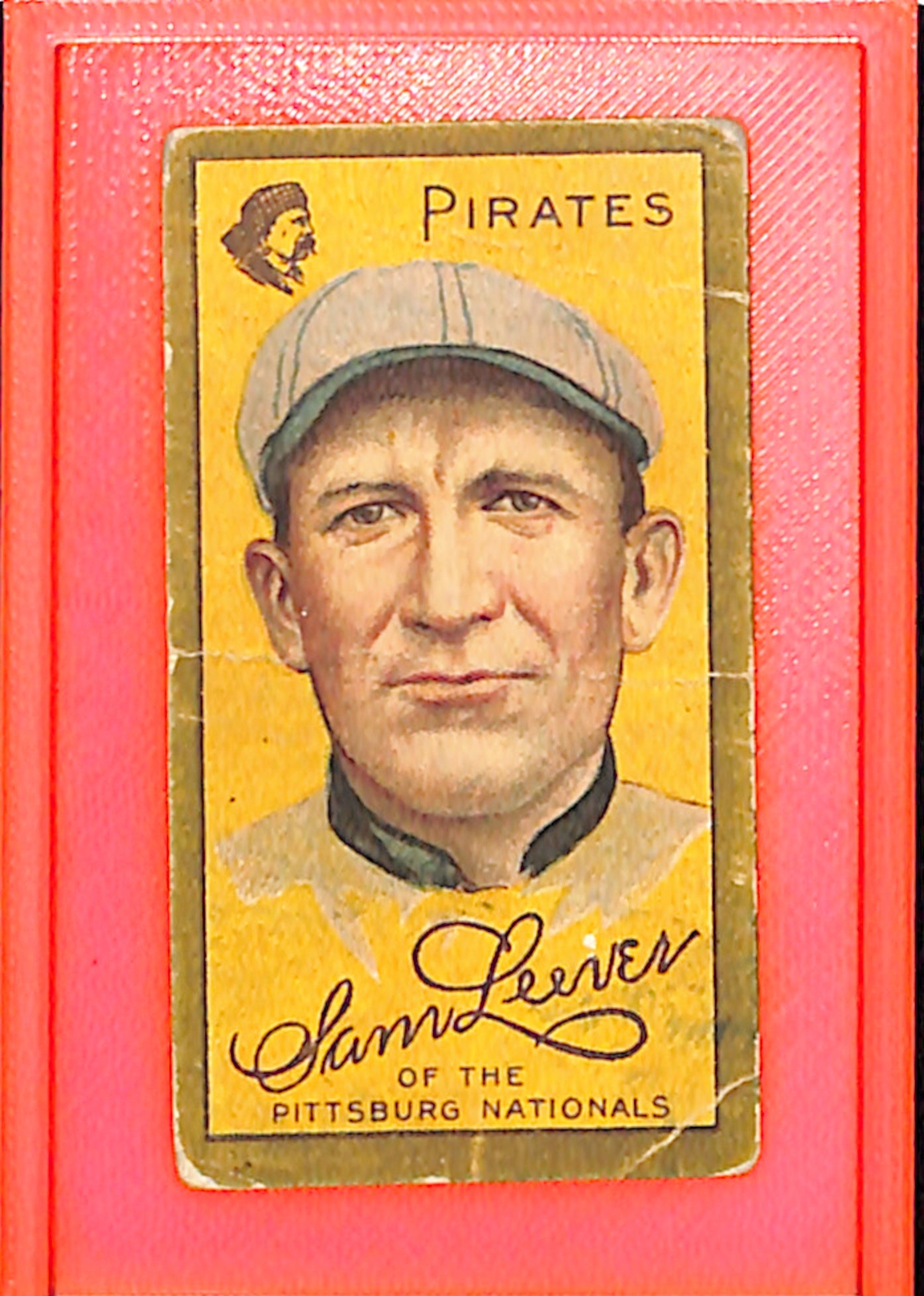 1911 T205 Gold Border Sam Leever Piedmont Pittsburgh Pirates