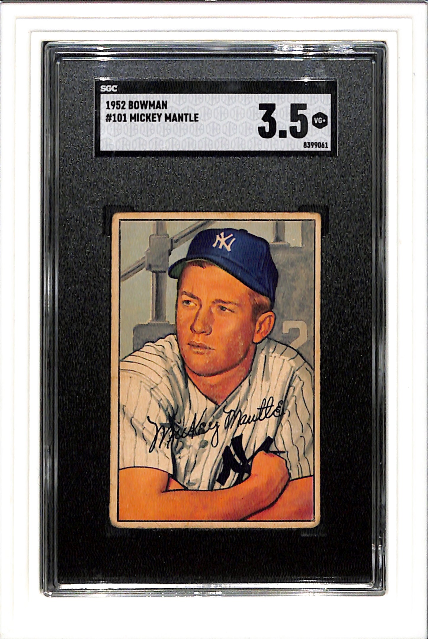1952 Bowman #101 Mickey Mantle SGC 3.5 SN 8399061