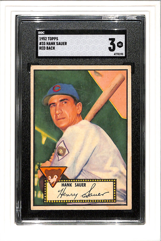 1952 Topps #35 Hank Sauer SGC 3 SN 4773193