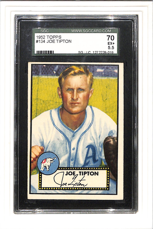 1952 Topps #134 Joe Tipton SGC 5.5