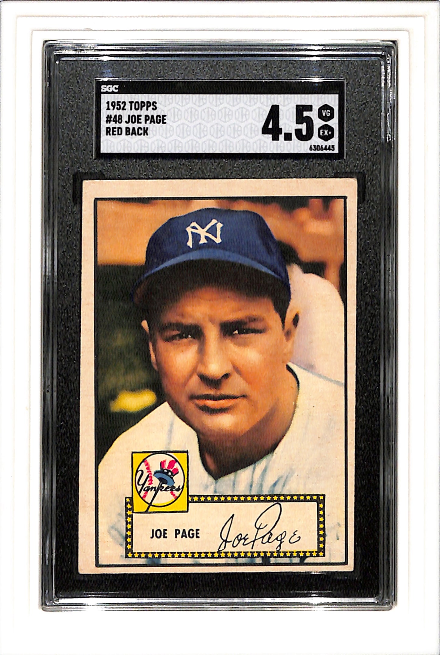 1952 Topps #48 Joe Page SGC 4.5 SN 6306445