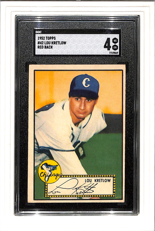 1952 Topps #42 Lou Kretlow SGC 4 SN 7719069