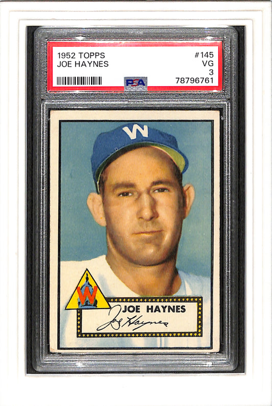 1952 Topps #145 Joe Haynes PSA 3 SN 78796761