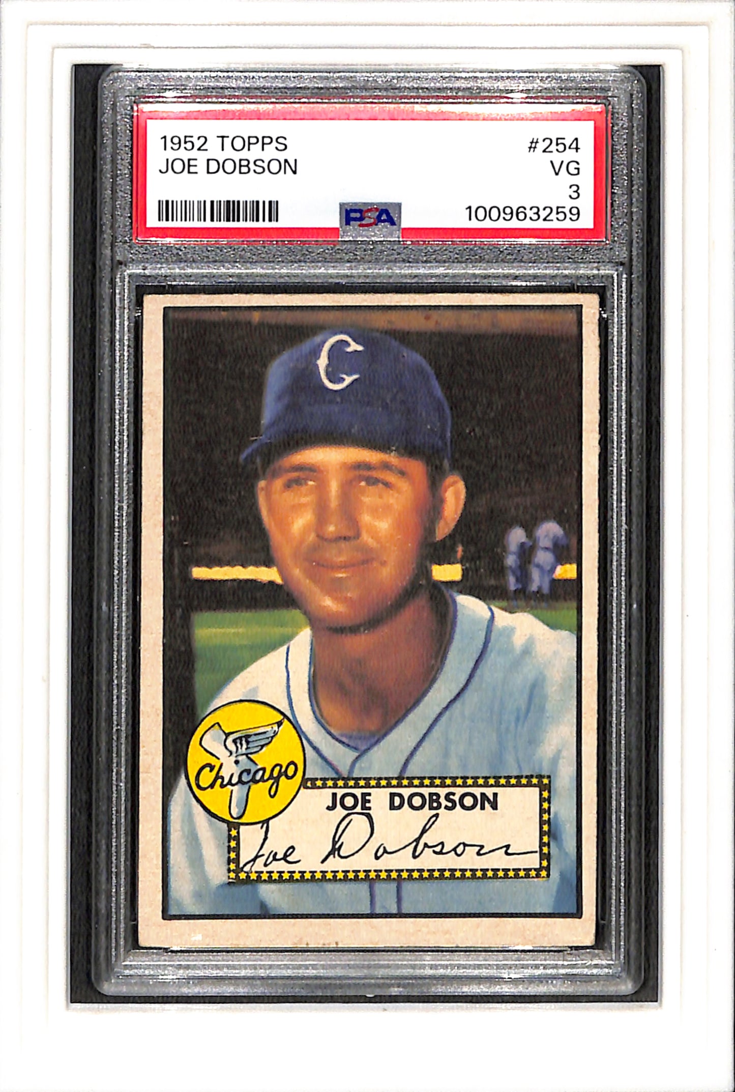1952 Topps #254 Joe Dobson PSA 3 SN 100963259
