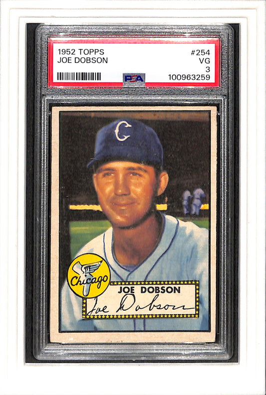 1952 Topps #254 Joe Dobson PSA 3 SN 100963259