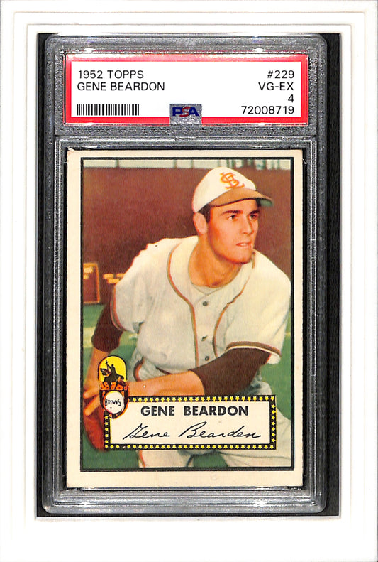 1952 Topps #229 Gene Beardeon PSA 4 SN 72008719