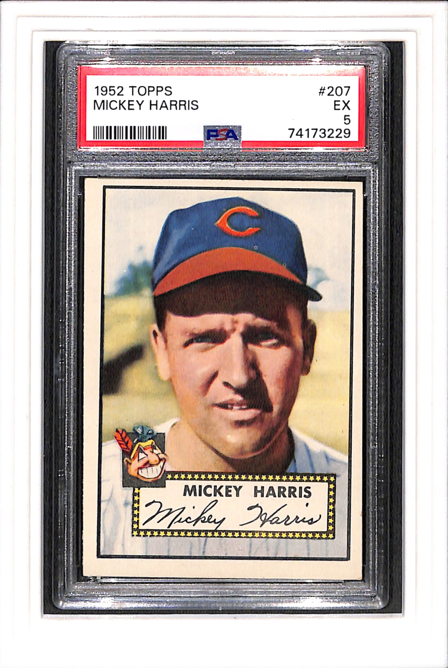 1952 Topps #207 Mickey Harris PSA 5 SN 74173229