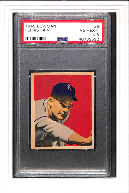1949 Bowman #9 Ferris Fain PSA 4.5 SN 40785532