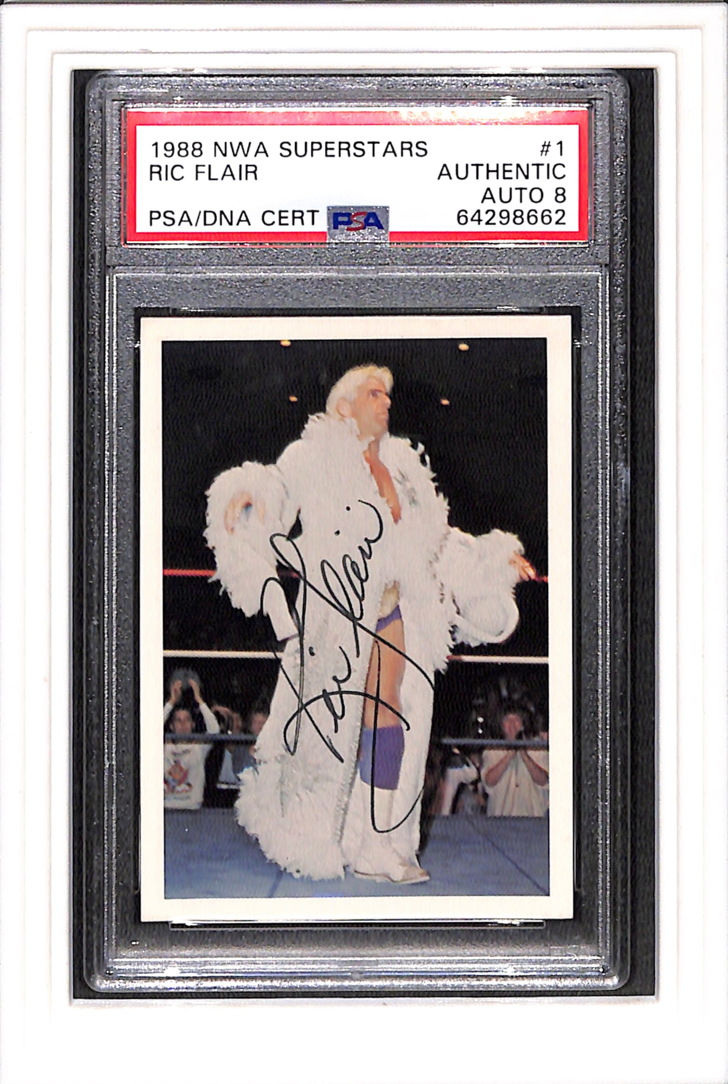 1988 NWA Wonderama RIC FLAIR #1 PSA 8 Auto