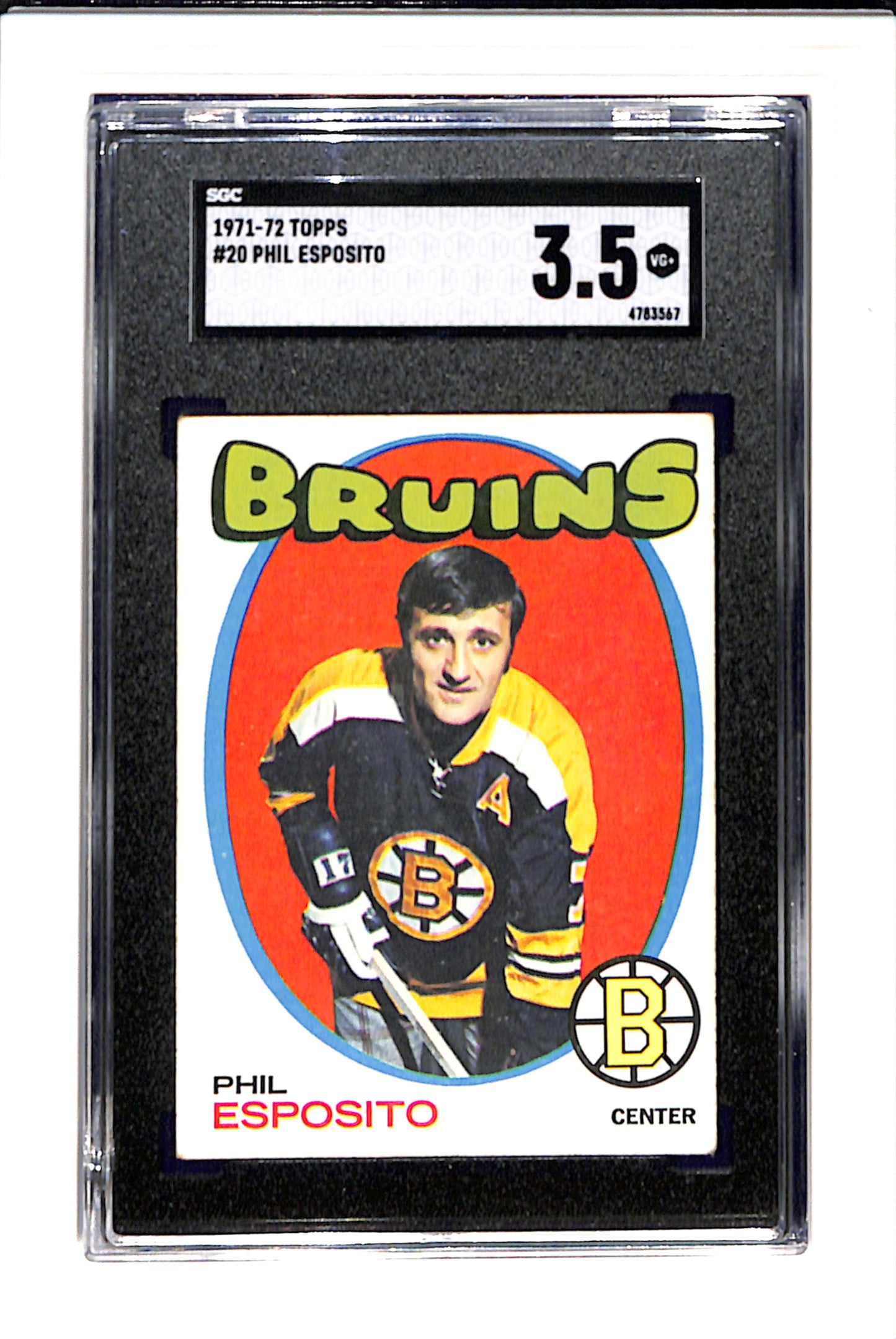 1971-72 Topps #20 Phil Esposito SGC 3.5