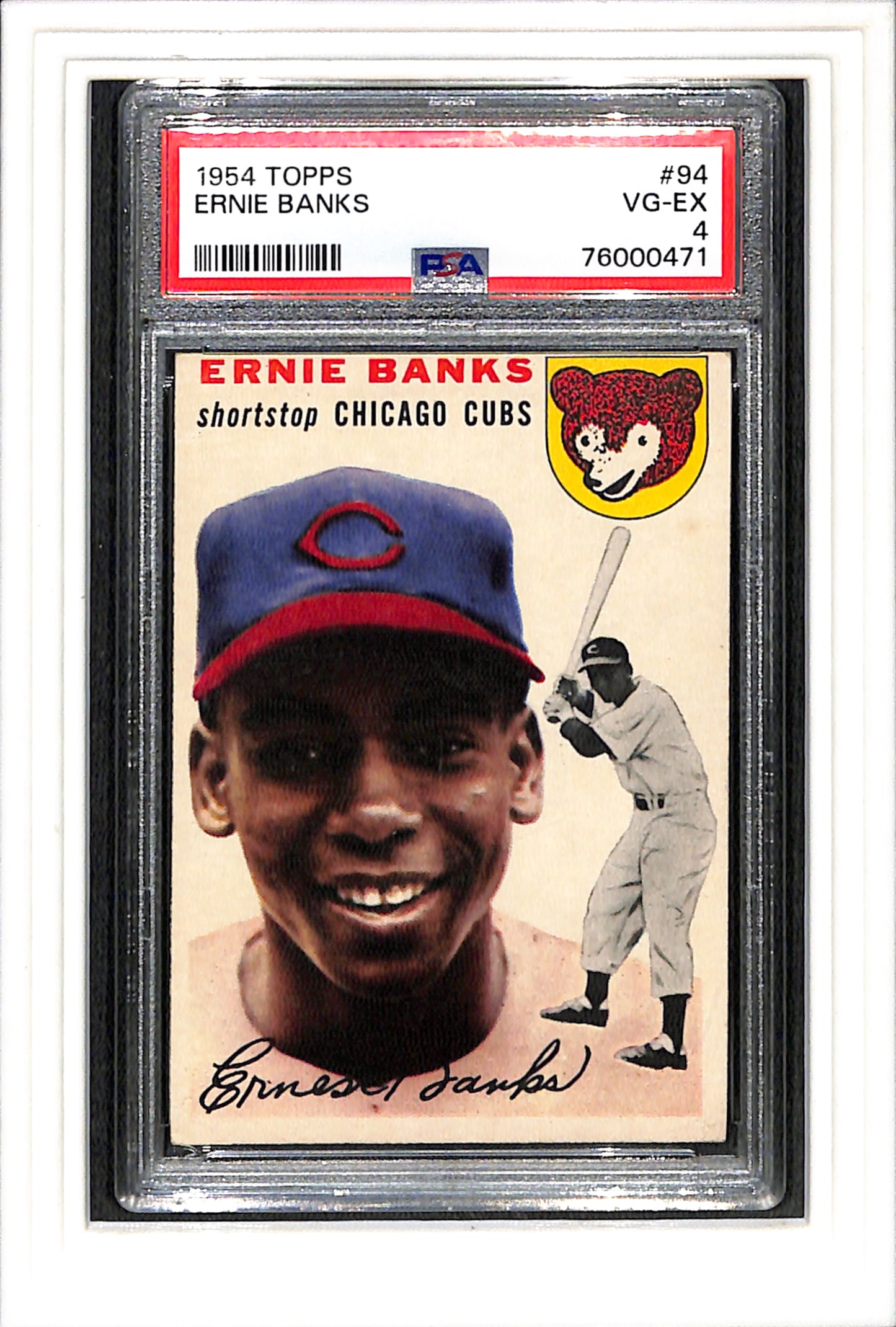 1954 Topps #94 Ernie Banks RC PSA 4 SN 76000471