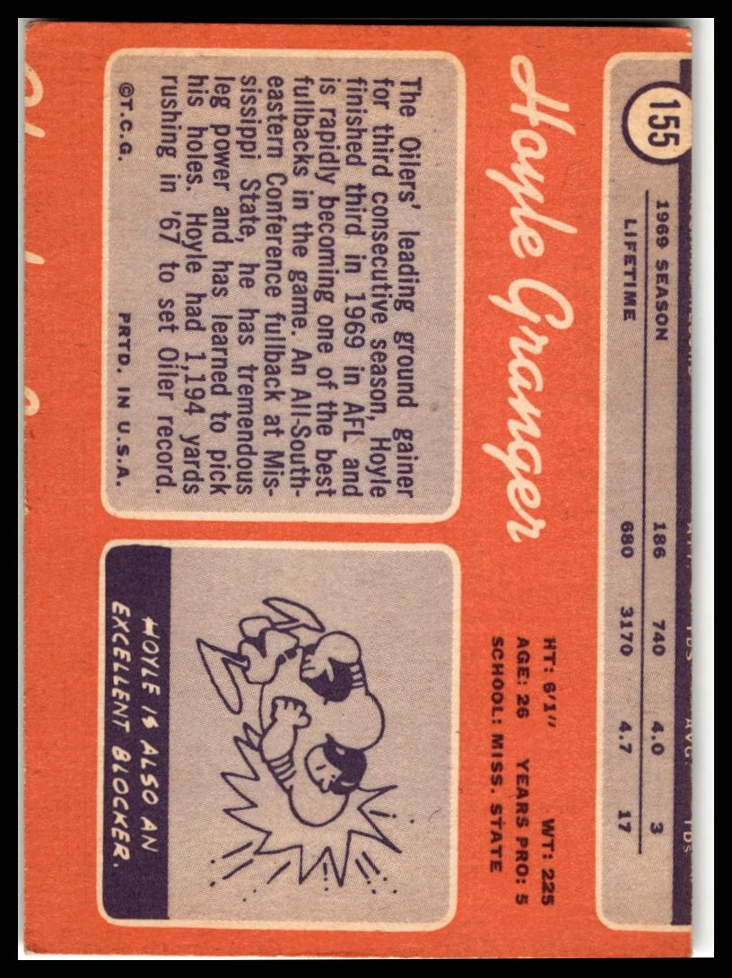 1970 Topps #155 Hoyle Granger