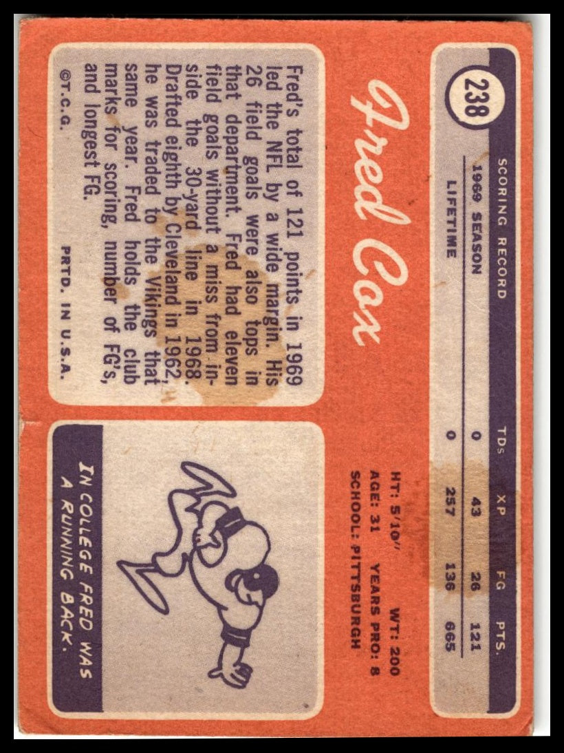 1970 Topps #238 Fred Cox