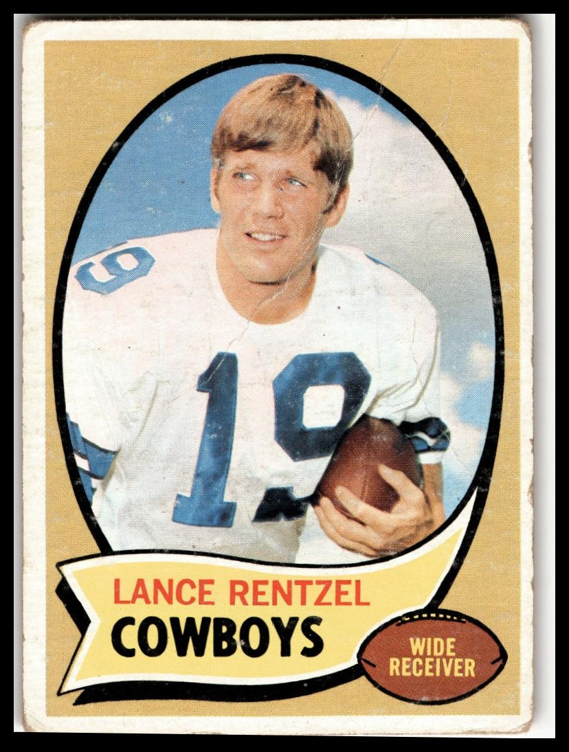 1970 Topps #113b Lance Rentzel Name in black