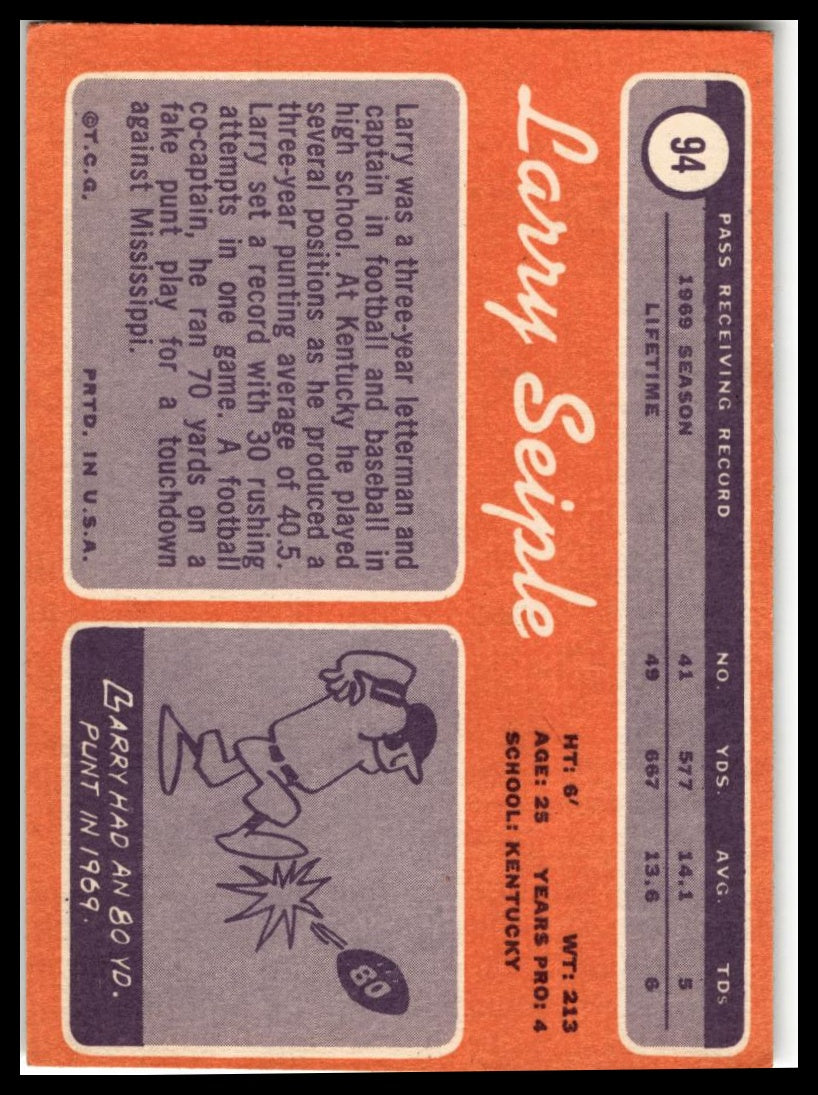 1970 Topps #94 Larry Seiple