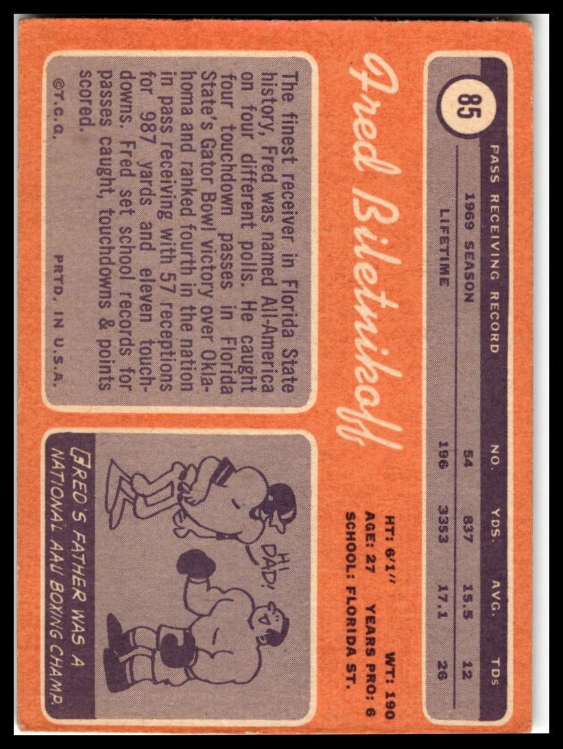 1970 Topps #85 Fred Biletnikoff