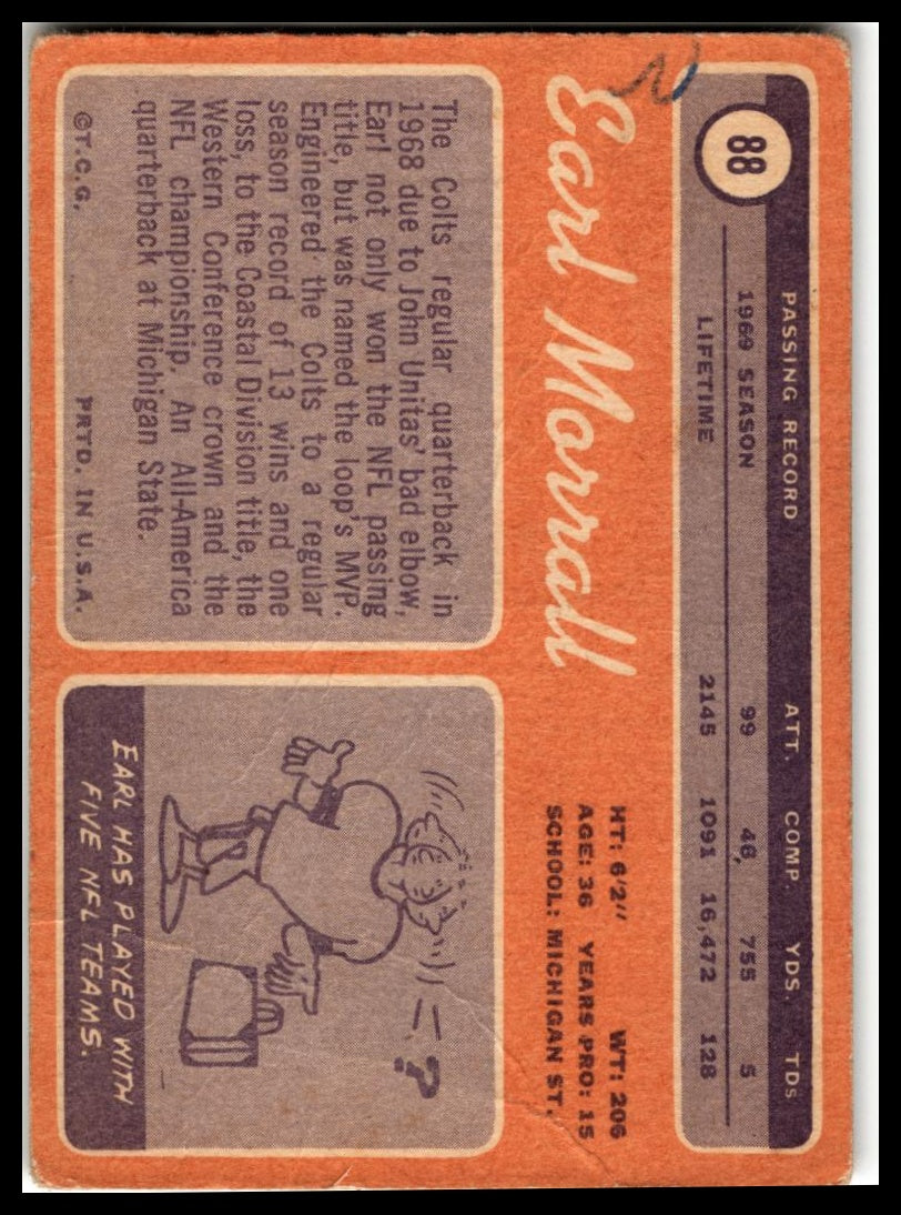 1970 Topps #88 Earl Morrall